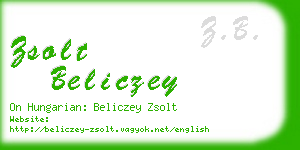 zsolt beliczey business card